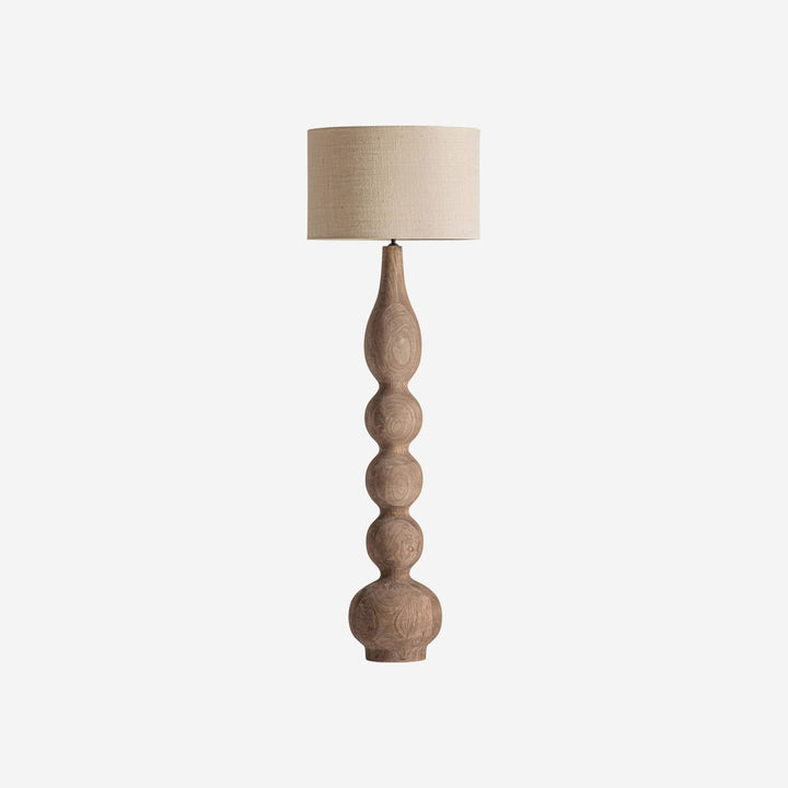 Lámpara de pie de madera de mango y yute en color marrón 50 x 156 cm