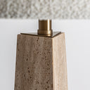 Lámpara de pie de mármol y hierro en color beige – detalle