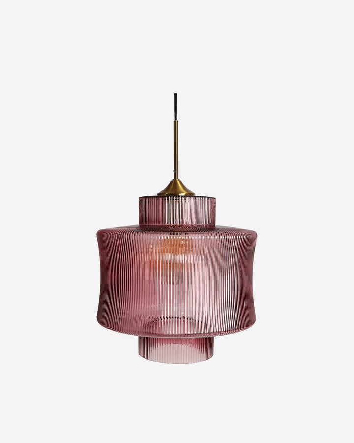 Lámpara de techo de vidrio en color rosa SIRK 30x45 cm