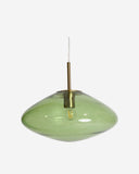 Lámpara de techo de vidrio en color verde RIMOCA 34x32 cm