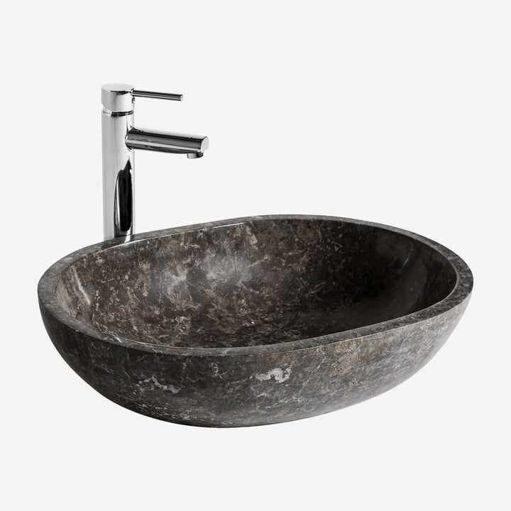 Lavabo de mármol en color gris 60 x 40 x 15 cm