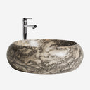Lavabo de mármol en color gris de líneas contemporáneas 40 x 15 cm