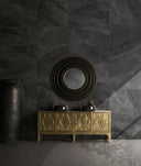 Lavabo de mármol en color negro brillo – detalle