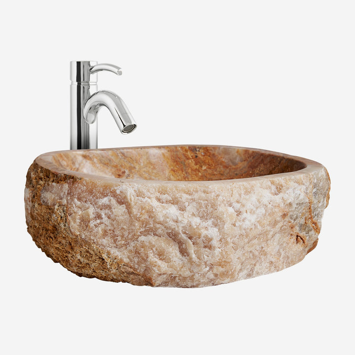 Lavabo de ónix en color crema