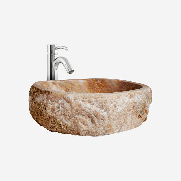 Lavabo de ónix en color crema