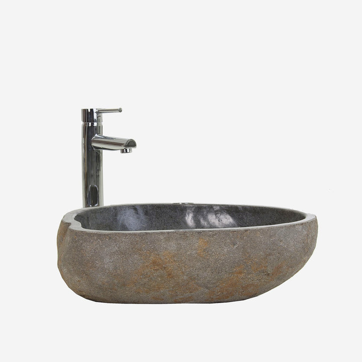 Lavabo de piedra en color arena