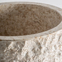 Lavabo de piedra en color gris 38 x 90 cm – detalle