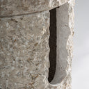 Lavabo de piedra en color gris 38 x 90 cm – detalle