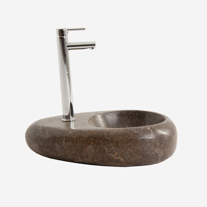 Lavabo de piedra en color gris 56 x 40 x 14 cm