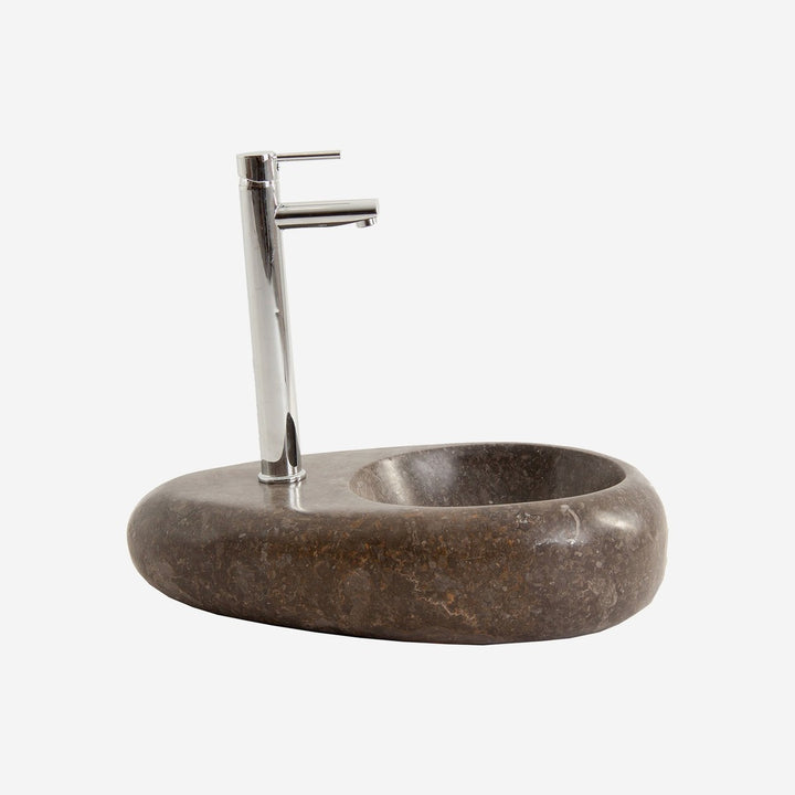 Lavabo de piedra en color gris 56 x 40 x 14 cm