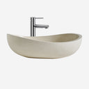 Lavabo de terrazo en color blanco