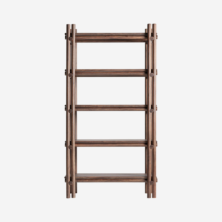 Librería de madera de acacia en color marrón