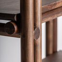 Librería de madera de acacia en color marrón – detalle