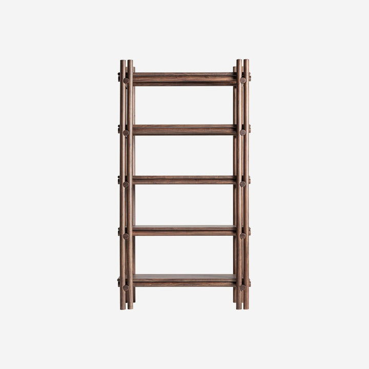 Librería de madera de acacia en color marrón