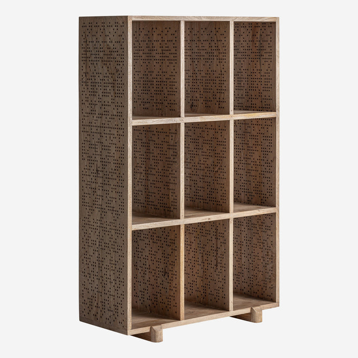 Librería de madera de mango en color marrón claro