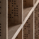 Librería de madera de mango en color marrón claro – detalle