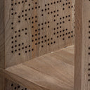 Librería de madera de mango en color marrón claro – detalle