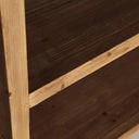 Librería de madera de olmo reciclado en color marrón – detalle