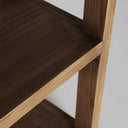 Librería de madera de olmo reciclado en color marrón – detalle