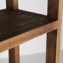 Librería de madera de olmo reciclado en color marrón – detalle
