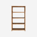 Librería de madera de olmo reciclado en color marrón