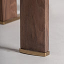 Librería de madera de olmo y chapa de nogal en color marrón – detalle