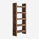 Librería de madera recuperada en color marrón 116 x 36 x 220 cm
