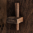 Librería de madera recuperada en color marrón 116 x 36 x 220 cm – detalle