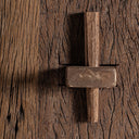 Librería de madera recuperada en color marrón 116 x 36 x 220 cm – detalle