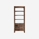Librería de madera recuperada en color marrón 90 x 40 x 220 cm