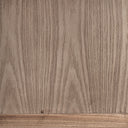 Librería modular de madera de pino reciclado y cristal en color marrón – detalle