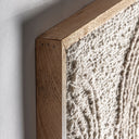 Lienzo de algodón y madera de mango en tonos claros – detalle