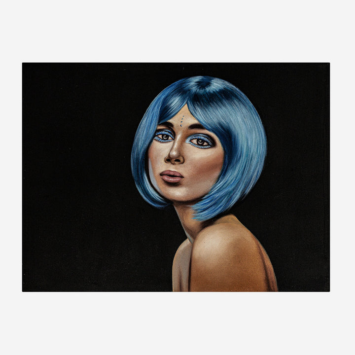 Lienzo de lienzo en tonos azules