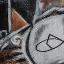 Lienzo de lienzo en tonos oscuros – detalle