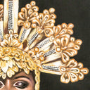 Lienzo de lienzo y madera de pino en color negro – detalle