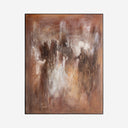 Lienzo de lienzo y madera de pino en tonos marrones 140 x 180 cm