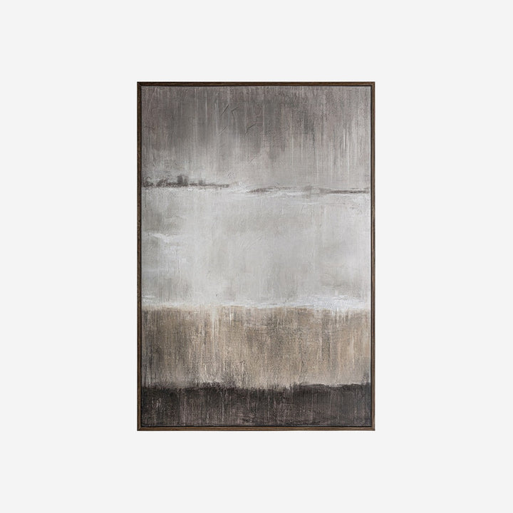 Lienzo de lienzo y madera de pino en tonos marrones 150 x 220 cm