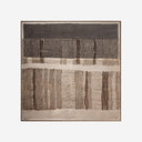 Lienzo de lienzo y madera de pino en tonos marrones de estilo boho 120 x 120 cm