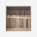 Lienzo de lienzo y madera de pino en tonos marrones de estilo boho 120 x 120 cm