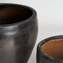 Macetero de cerámica en color negro (juego de 2) – detalle
