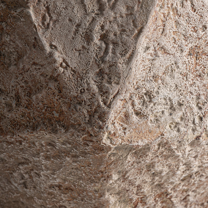 Macetero de hormigón y fibra de vidrio en color gris envejecido – detalle