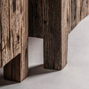Macetero de madera recuperada en color marrón (juego de 2) – detalle