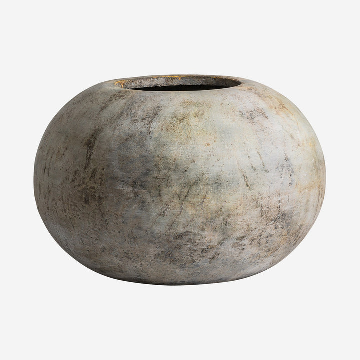 Macetero de terracota en color gris 78 x 53 cm