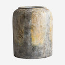 Macetero de terracota en color gris de aire étnico – 55 x 55 x 92 cm
