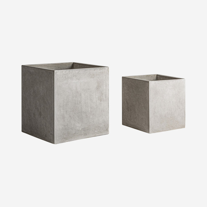 Macetero de terracota en color gris (juego de 2)