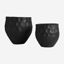 Macetero de terracota en color negro 52 x 55 cm (juego de 2)