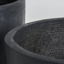 Macetero de terracota en color negro 55 x 40 cm (juego de 2) – detalle