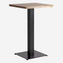Mesa alta de bar de madera de mango y hierro en color marrón natural