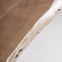 Mesa alta de bar de madera de mango y hierro en color marrón natural – detalle