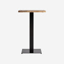 Mesa alta de bar de madera de mango y hierro en color marrón natural